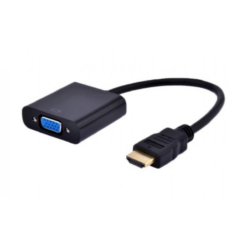 Gembird A-HDMI-VGA-03 câble vidéo et adaptateur 0,15 m HDMI Type A (Standard) VGA (D-Sub) Noir