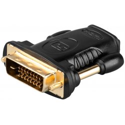 Goobay 68931 changeur de genre de câble HDMI Type-A DVI-D (24+1 pin) Noir