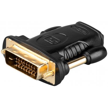 Adaptateur Goobay compatible HDMI femelle (Type A) 1.2 vers DVI-D mâle (Noir)
