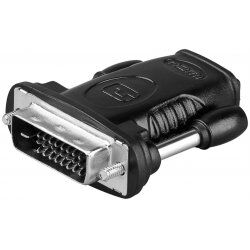 Goobay 68482 cable gender changer HDMI 19pin F DVI-D 24+1pin M Black