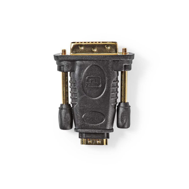 Nedis CVGB34912BK video cable adapter HDMI Type A (Standard) DVI-D Black, Gold