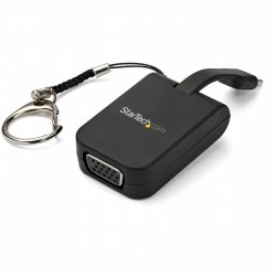 PORTABLE USB C TO VGA ADAPTER QUICK-CONNECT KEYCHAIN 1080P