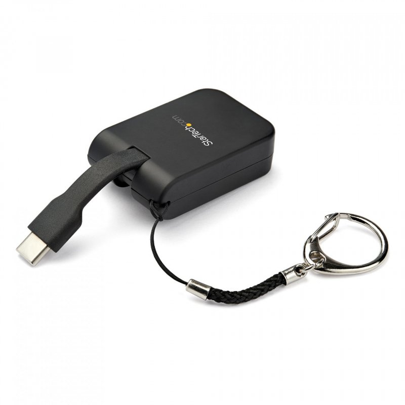 StarTech.com Compact USB C to VGA Adapter - 1080p USB Type-C to VGA Video Display Converter with Keychain Ring - Active 