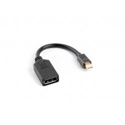 Lanberg AD-0003-BK câble DisplayPort 0,12 m Mini DisplayPort Noir
