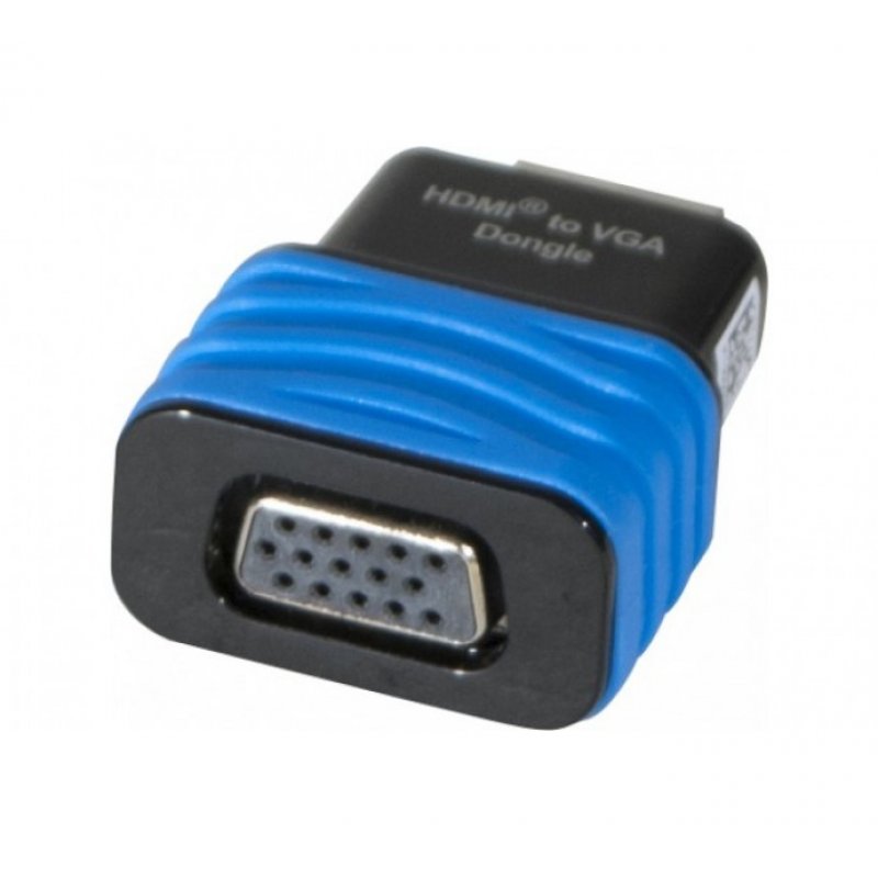 Convertisseur HDMI mâle (Type A) 1.2 vers VGA femelle (D-sub DE-15) (Bleu et Noir)