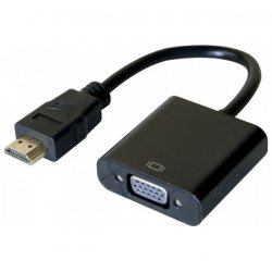 Hypertec 051221-HY câble vidéo et adaptateur 0,13 m HDMI Type A (Standard) VGA (D-Sub) Noir