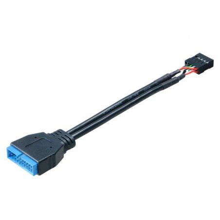 Akasa 9-pin/19-pin câble USB 0,1 m Noir