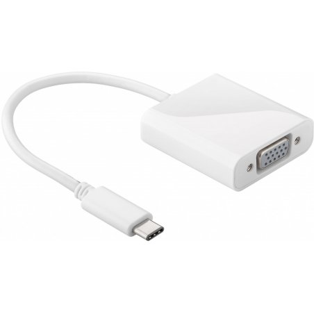 Adaptateur USB Type C Goobay compatible vers VGA (Blanc)