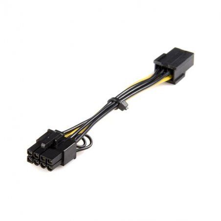 StarTech.com PCI Express 6 Pin auf 8 Pin Adapterkabel - Schwarz - Stromkabel - 15.5 cm