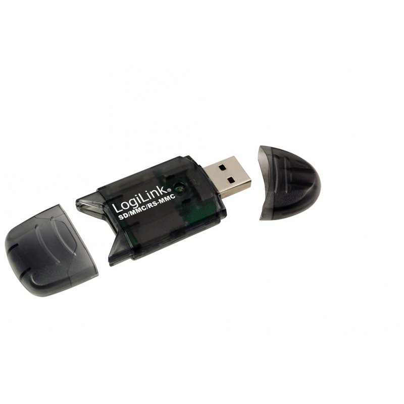 LogiLink Cardreader USB 2.0 Stick external for SD/MMC card reader Black