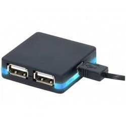 CUC Exertis Connect 543130 hub & concentrateur USB 2.0 480 Mbit/s Noir