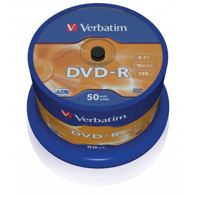 Verbatim DVD-R Matt Silver 4,7 Go 50 pièce(s)