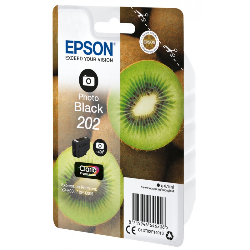 EPSON Cartouche Encre Singlepack 202 Photo - Noir