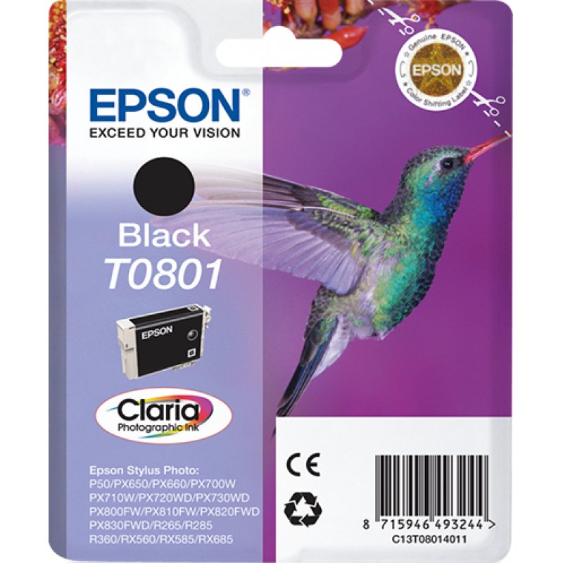 Epson compatible T0801 - Schwarz - Original - Tintenpatrone