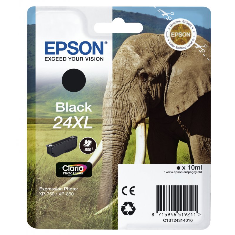 Epson Elephant Cartouche "Eléphant" - Encre Claria Photo HD N (XL)