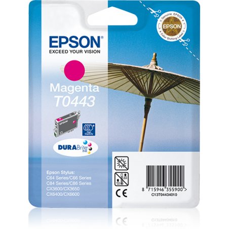 Epson Parasol Singlepack Magenta T0443 DURABrite Ink High Capacity