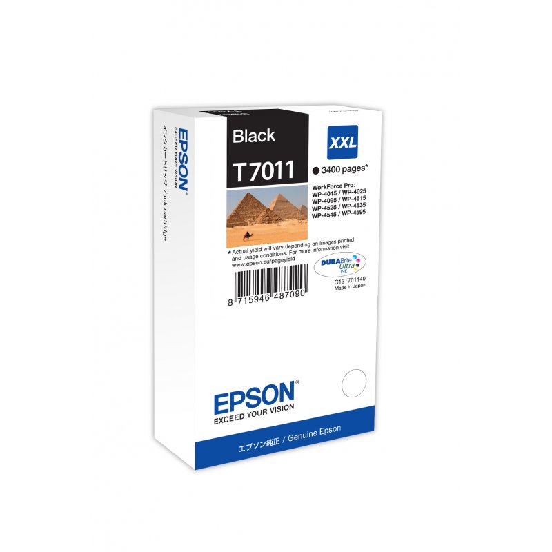 EPSON Tinte pour EPSON WorkForcePro 4000/4500, noir XXL