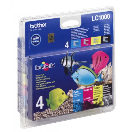 Brother LC-1000 ink cartridge 4 pc(s) Original High (XL) Yield Black, Cyan, Magenta, Yellow