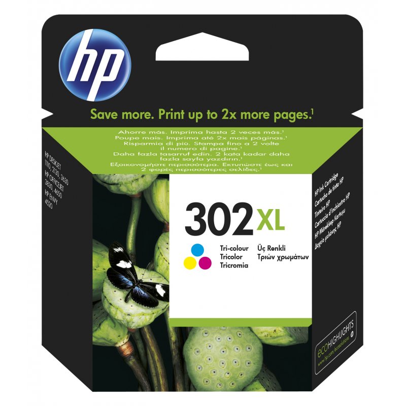 HP 302XL High Yield Tri-color Original Ink Cartridge