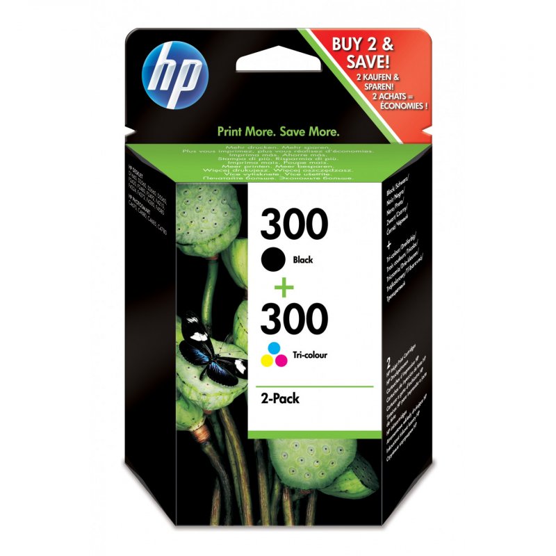 Pack 2 Cartouches d'encre HP 300 ( Noir, Couleur)