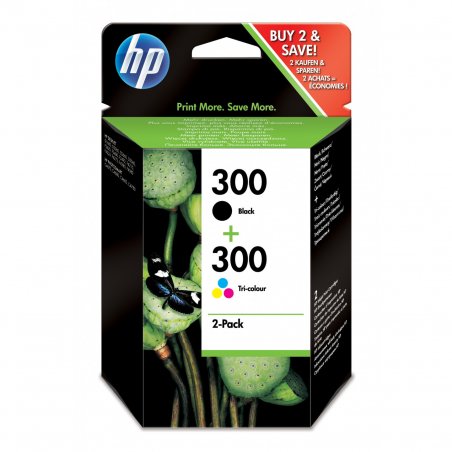 Pack 2 Cartouches d'encre HP 300 ( Noir, Couleur)