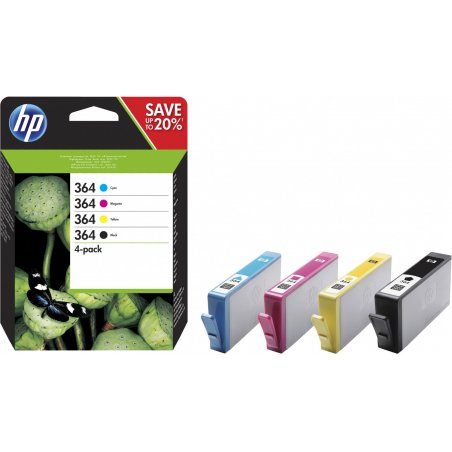 HP Cartouche d encre 364 Combo 4-Pack Capacité standard (N9J73AE)