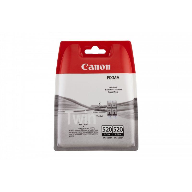 Canon PGI-520BK Black Ink Cartridge (Twin Pack)