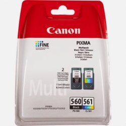 Canon PG-560 / CL-561 cartouche d'encre 2 pièce(s) Original Rendement standard Noir, Cyan, Magenta, Jaune