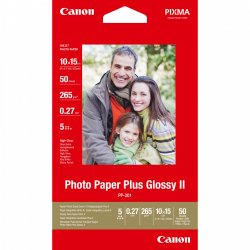 Canon Photo Paper Plus Glossy II PP-201 - Fotopapier - 50 Blatt - 100 x 150 mm - 260 g/m²
