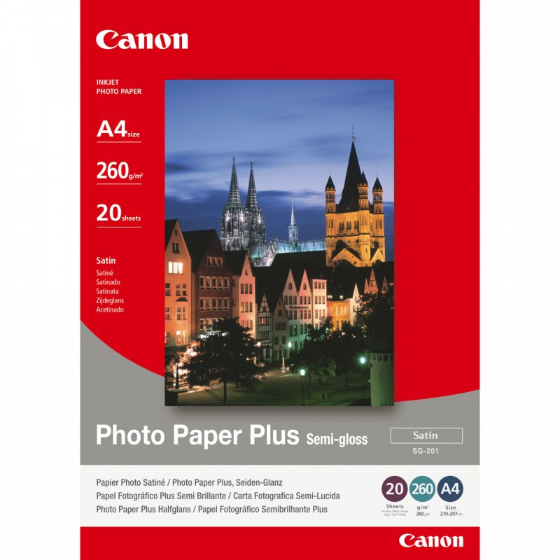 Papier Photo Canon Semi Glossy - 260g/m² - 20 feuilles A4 21x29.7 cm