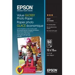 Epson Value Glossy Photo Paper - 10x15cm - 50 sheets