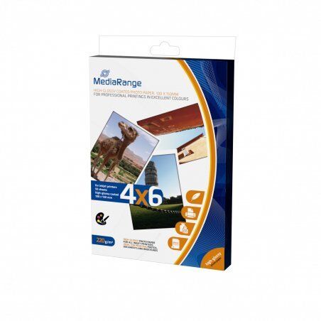 Papier Photo MediaRange Brillant 220g/m² - 50 feuilles A6