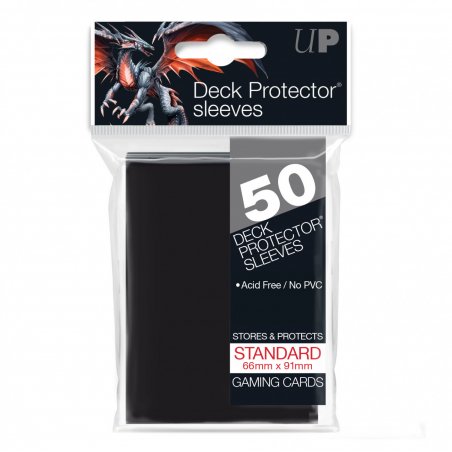 Lot de 50 protège-cartes Ultra Pro format 66x91mm (Noir)