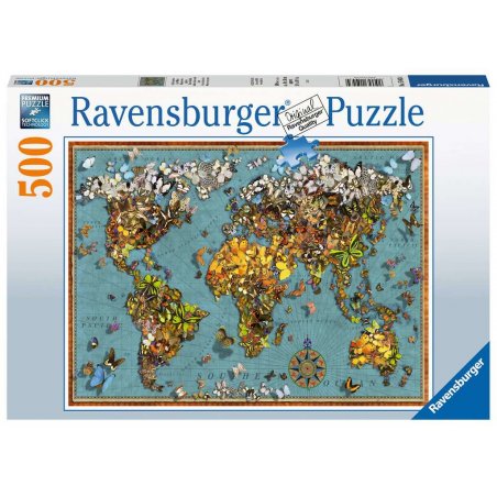 Ravensburger Puzzle 500 P - Mappemonde De Papillons