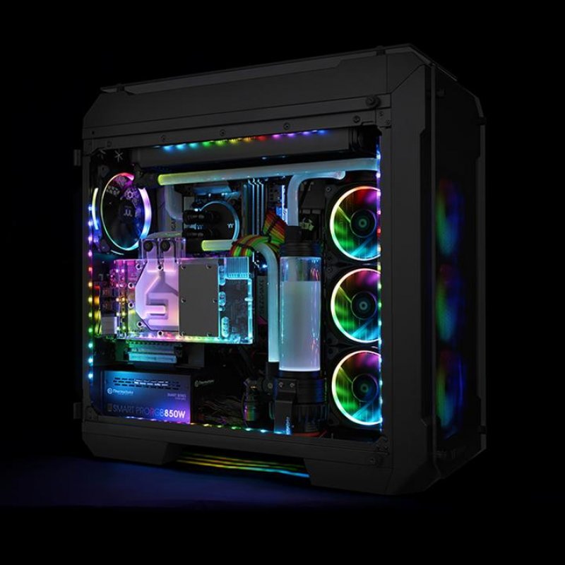 Thermaltake CL-O014-PL00SW-A Compartiment pour ordinateur Universel Bande de LED