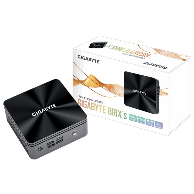 Gigabyte compatible BRIX s GB-BRi3H-10110 (rev. 1.0) - Ultra Compact PC Kit - Core i3 10110U 2.1 GHz - 0 GB