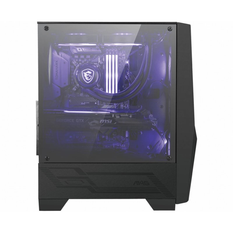Boitier Moyen Tour ATX MSI compatible Mag Forge 100M RGB avec panneau vitré (Noir)