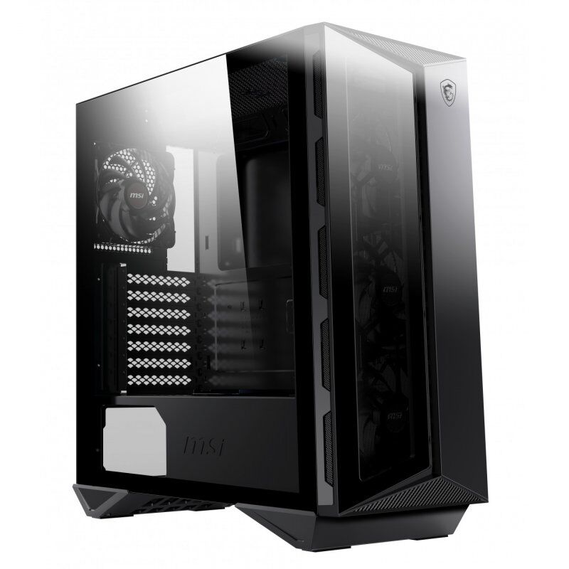 MSI MPG GUNGNIR 110R Mid Tower Gaming Computer Case Black, USB 3.2 Gen2 Type C, 4x 120mm ARGB Fan, Mystic Light Sync, 1 