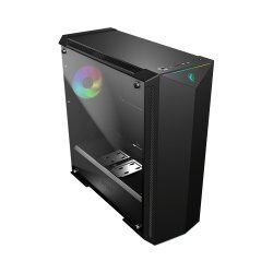 Boitier Moyen Tour ATX MSI compatible MPG Gungnir 100 RGB avec panneaux vitrés (Noir)