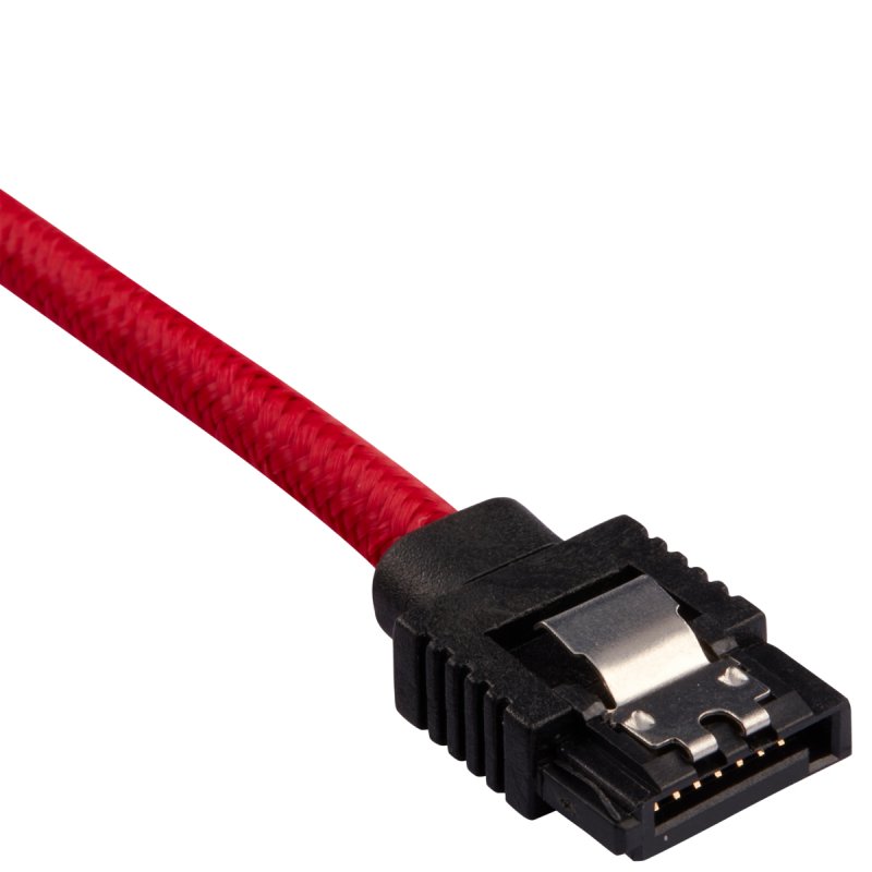 CORSAIR Premium-Sleeved-SATA-Kabel 2er Pack - Rot