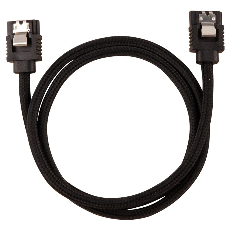 Corsair compatible Premium Sleeved SATA-Kabel 60cm - noir