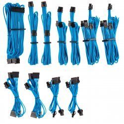 Corsair compatible Premium Pro Sleeved Kabel-Set (Gen 4) - blau