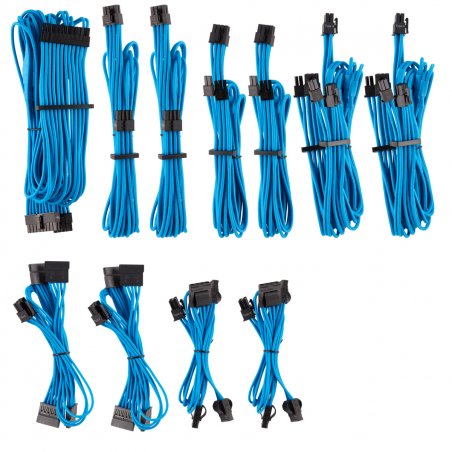 Corsair compatible Premium Pro Sleeved Kabel-Set (Gen 4) - blau