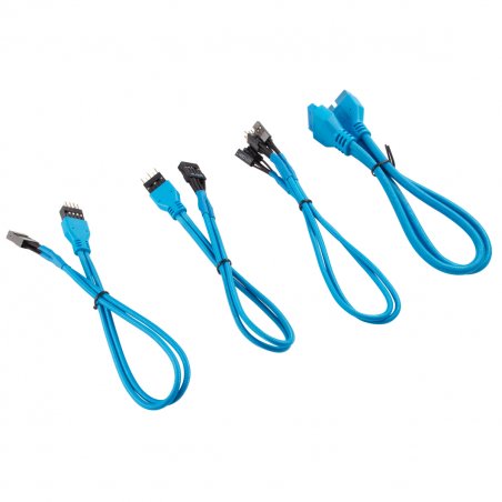 - Kit d'extension gainé pour panneau avant (30 cm) - Bleu