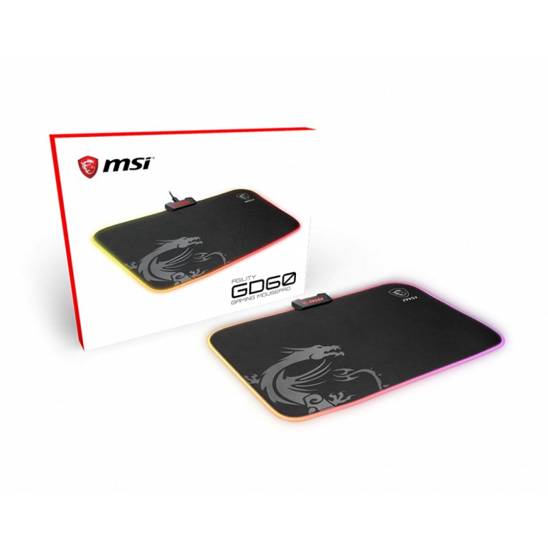 MSI AGILITY GD60 tapis de souris Tapis de souris de jeu Noir, Gris