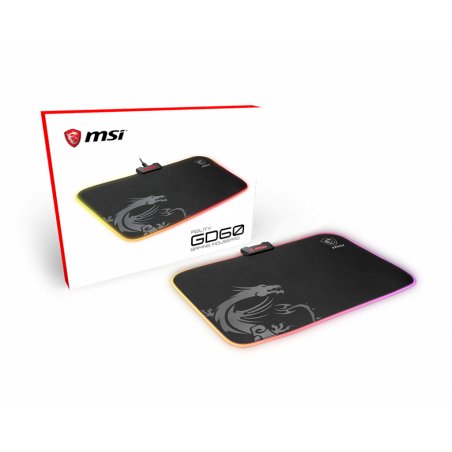 MSI AGILITY GD60 tapis de souris Tapis de souris de jeu Noir, Gris