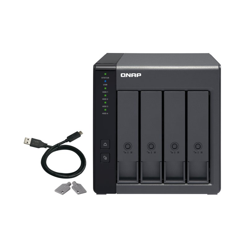 QNAP TR-004 storage drive enclosure HDD/SSD enclosure Black 2.5/3.5"
