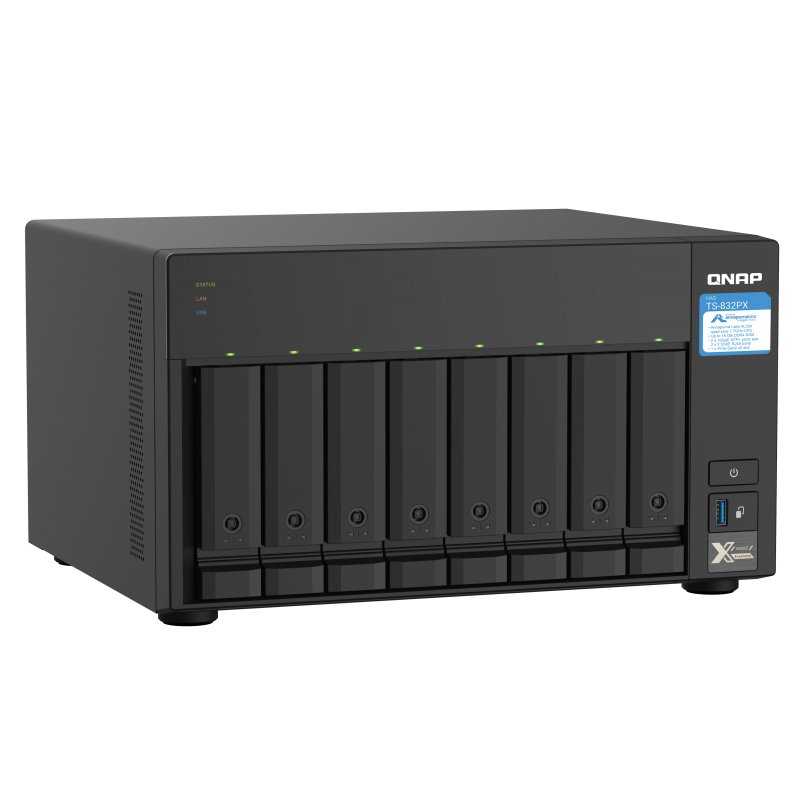 QNAP compatible TS-832PX-4G - NAS-Server - 0 GB
