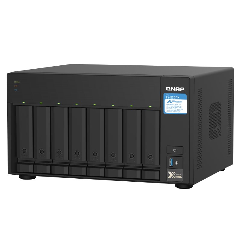 QNAP compatible TS-832PX-4G - NAS-Server - 0 GB