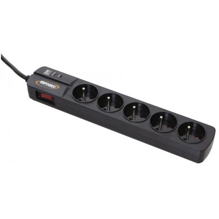 Infosec S5 Black Line II 5 AC outlet(s) 250 V 1.5 m